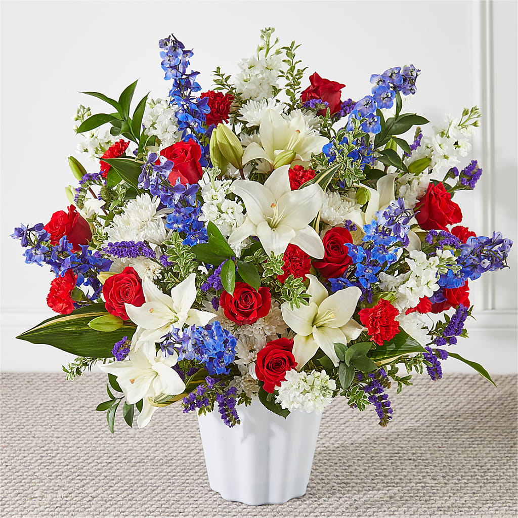 Consoled Floor Basket – Village Bloom Florist, Folsom LA