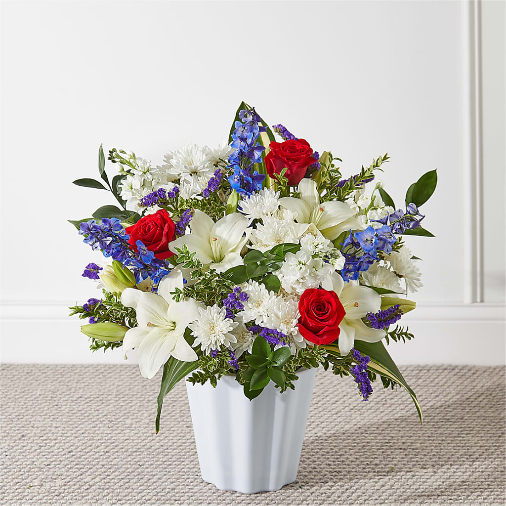 Consoled Floor Basket – Village Bloom Florist, Folsom LA