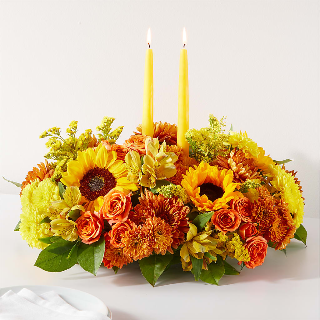 Autumn Harmony Centerpiece – Village Bloom Florist, Folsom LA