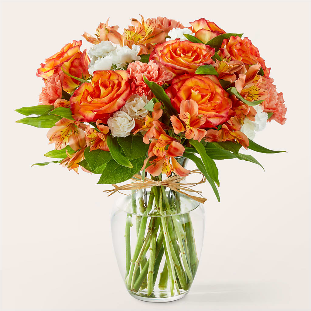 Apricot Glow Bouquet – Village Bloom Florist, Folsom LA