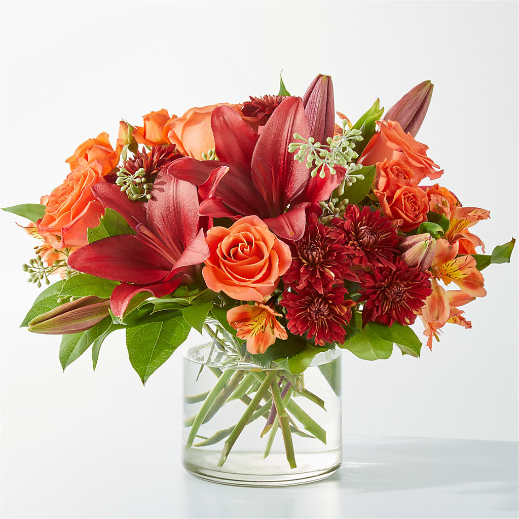 Crimson Leaves Bouquet – Village Bloom Florist, Folsom LA