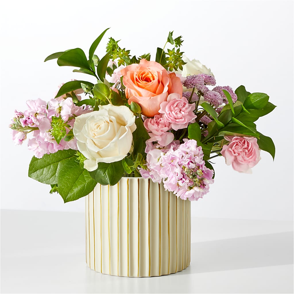 French Market Bouquet with Ivory Vase – Village Bloom Florist, Folsom LA