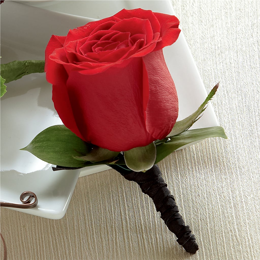 Red Rose Boutonniere – Village Bloom Florist, Folsom LA