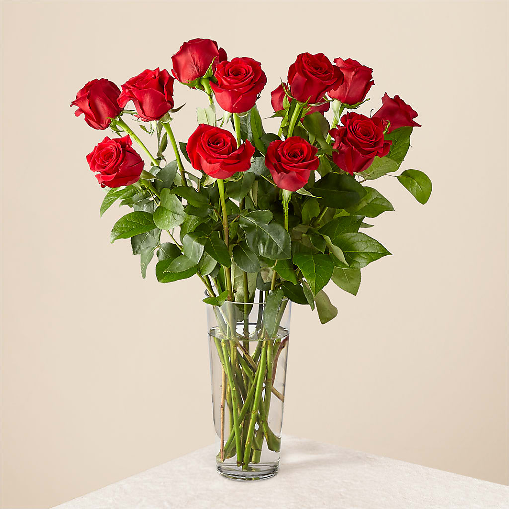 Long Stem Red Rose Bouquet –  Village Bloom Florist, Folsom LA