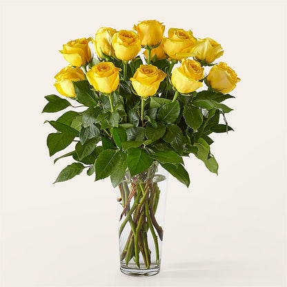 Long Stem Yellow Rose Bouquet –  Village Bloom Florist, Folsom LA