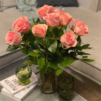 Long Stem Pink Rose Bouquet –  Village Bloom Florist, Folsom LA