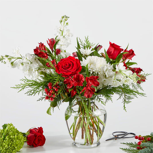 Merry Moment Bouquet – A Florist Original –  Village Bloom Florist, Folsom LA