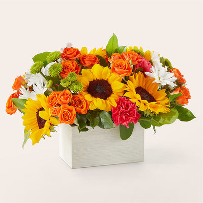 Sun-drenched Blooms Box Bouquet –  Village Bloom Florist, Folsom LA
