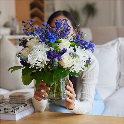 Cerulean Waves Bouquet –  Village Bloom Florist, Folsom LA