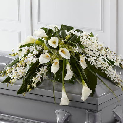 Angel Wings Casket Spray –  Village Bloom Florist, Folsom LA