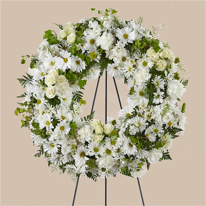 Faithful Wishes Wreath –  Village Bloom Florist, Folsom LA