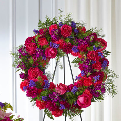 Calming Colors Wreath –  Village Bloom Florist, Folsom LA