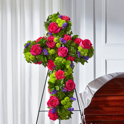 Tribute Rose Floral Cross –  Village Bloom Florist, Folsom LA