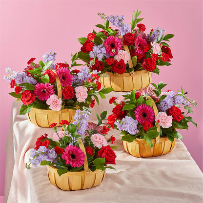 Pink Picnic Basket –  Village Bloom Florist, Folsom LA
