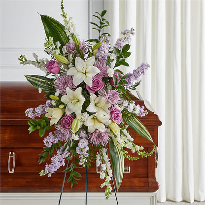Grateful Hearts Standing Spray –  Village Bloom Florist, Folsom LA