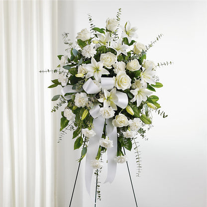 With Care Standing Spray –  Village Bloom Florist, Folsom LA