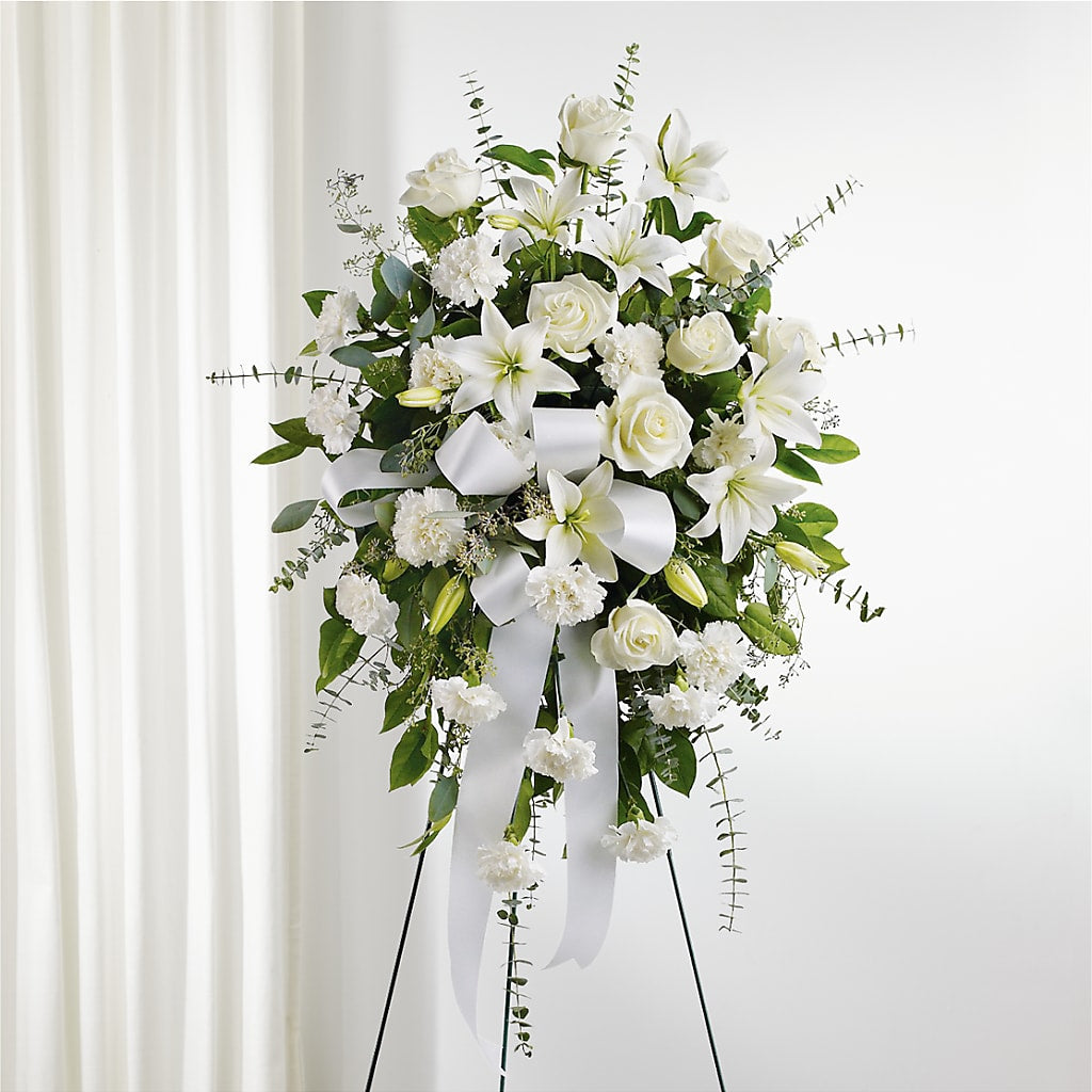 With Care Standing Spray –  Village Bloom Florist, Folsom LA