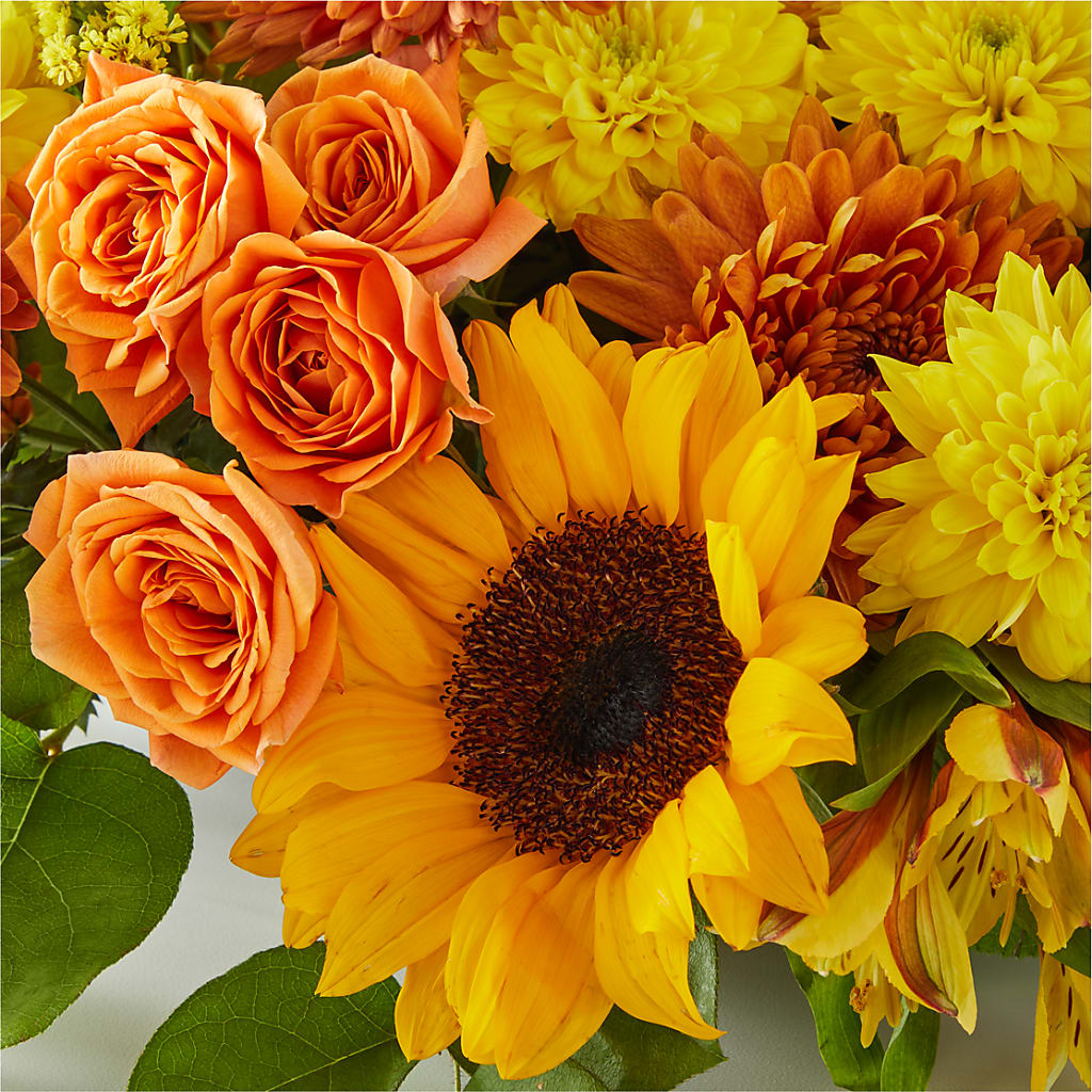 Autumn Harmony Centerpiece –  Village Bloom Florist, Folsom LA