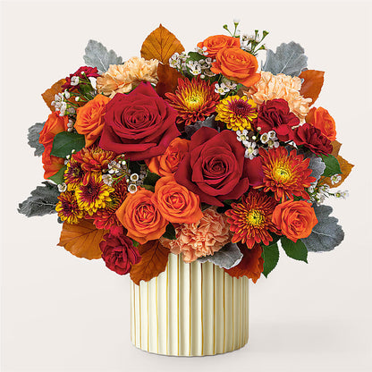 Merlot Bouquet with Ivory Vase –  Village Bloom Florist, Folsom LA