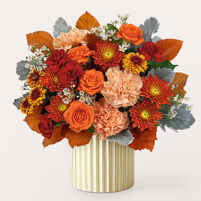 Merlot Bouquet with Ivory Vase –  Village Bloom Florist, Folsom LA