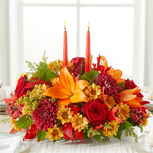 Autumn's Embrace Centerpiece –  Village Bloom Florist, Folsom LA