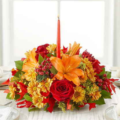 Autumn's Embrace Centerpiece –  Village Bloom Florist, Folsom LA