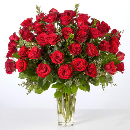 Forever Yours Fifty Stem Red Rose Bouquet –  Village Bloom Florist, Folsom LA