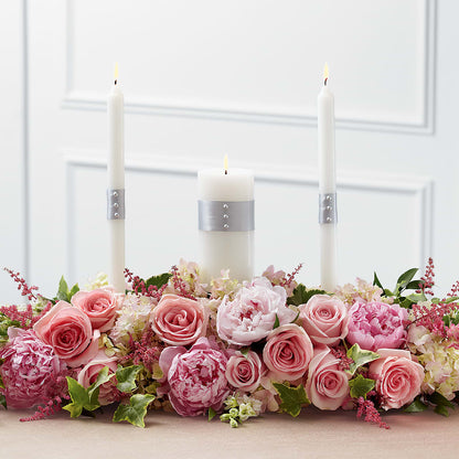 Worldwide Romance Unity Candle Arrangement –  Village Bloom Florist, Folsom LA